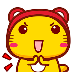 可爱哈咪猫小红帽表情～拍手