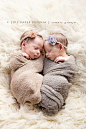 Shabby Chic Newborn Twin Girls {Delray Beach Newborn Photographer} | Paper Petunia Family Photography: