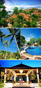 [#泰国#甲米兰塔岛风景] 奢华旅行度假： Crown Lanta Resort & Spa占据了#泰国#甲米兰塔岛风景旖旎的私家半岛，被浓密的热带树林所掩盖。在这间拥有2处私人沙滩的宁静度假地，人们除了享受经典的泰式风情外，更有醉人的风景及曼妙的海岸线。闲时，人们可在度假村参加各种户外活动，更可乘船前往周边离岛探险。