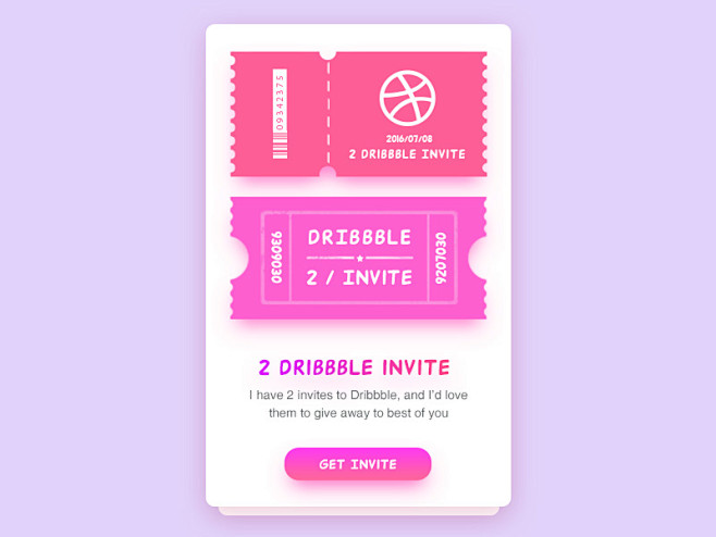 2 Dribbble Invite