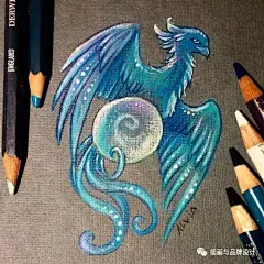 I&amp;B插画丨我滴天呐，彩铅画的小宇宙被打开了，小神兽好美腻（一）
