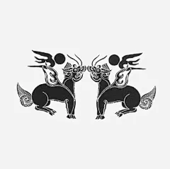 手绘装饰画麒麟png_新图网 https://ixintu.com 装饰图案 装饰画 麒麟 水墨麒麟 黑白麒麟图案 麒麟图案