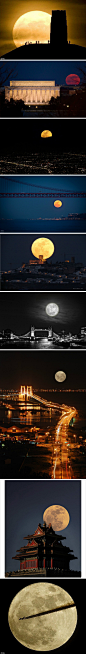 [9张完美的超级月亮（Supermoon）摄影图片，太震撼了~] 