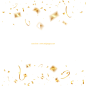 [美工云]Gold-confetti-overlays圣诞节新年彩带元素_PNG：