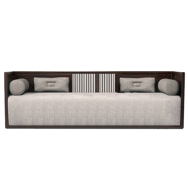 新中式实木沙发组合简约现代小户型皮布沙发...
