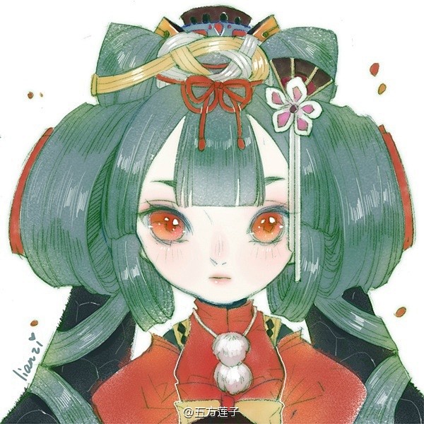 #阴阳师手游# 画了点妹纸们的小头像…国...