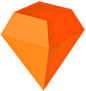 橙色-钻石定位图标-地图打点图标