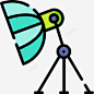 伞摄像机25线颜色图标 创意素材