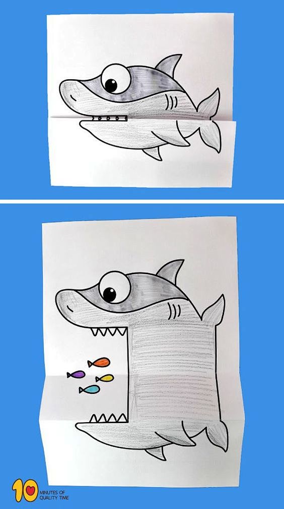 惊喜折纸-鲨鱼#动物工艺品#海洋工艺品#...