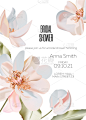 wedding 3d ornament concept floral peony poster