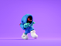 Sneaky walk cycle sneaky walkcycle 2d character design color isometric animation lowpoly illustration blender 3d