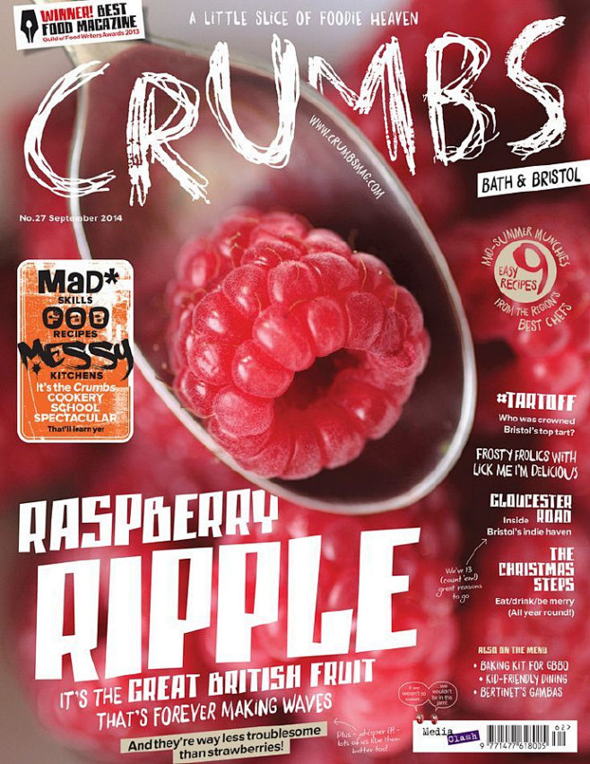 英國美食雜誌Crumbs誘人的封面設計。...
