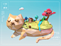 Cat Island poly low c4d cat