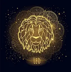 十二星座狮子座矢量图设计素材