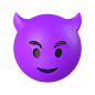 3d emoji smiling with horns