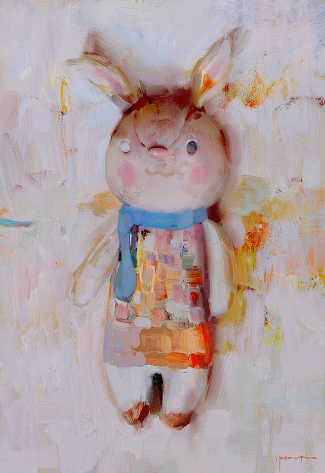 一个玩偶_画画的柯一正__插画师作品_涂...