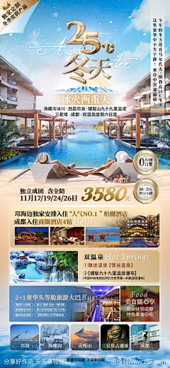 海螺沟四川旅游海报-源文件-志设网-zs9.com