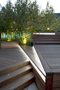 Unfolding Terrace by Terrain-NYC. Clever use of strip lighting