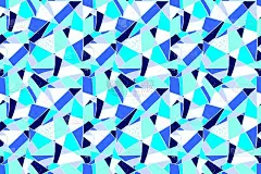 马赛克图案的破碎瓷砖。无缝手绘模式与标记。流行的复古风格。