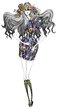 这系列插图是来自设计师Laura Laine 她是一位来自芬兰首都赫尔辛基市的国际大牌级插画大师，擅长时尚插画，风格类似蜡笔画和炭笔画，以黑白灰色为主。 她的插画很有特色，我特别喜欢她。