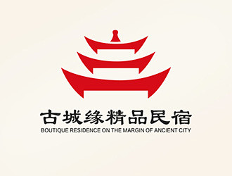 吴晓伟的古城缘精品民宿商标LOGO设计-花瓣网