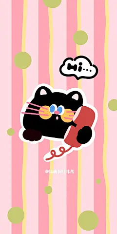 我的小黑猫‍⬛原创手机壁纸真的超可爱的 - 小红书