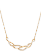 Charter Club Gold-Tone Pavé Wave Frontal Necklace, 17