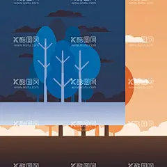 风景插画  - 源文件下载【酷图网】风景插画,扁平化,扁平化风景,山水画,风车,山脚人家,水光山色,风景,风景矢量图,自然景观,自然风光,山水,景,山峰,大海,插画,矢量插画,矢量插图,风景矢量,插画风景,AI风景,ai插图,卡通风景