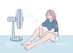 卡通吹风扇  - 源文件下载【酷图网】炎热夏天人物,卡通人物,夏天素材,汗水,流汗,夏季,夏天,夏日,盛夏,暑假,人物,背景,海报,素材,海报素材,展板素材,卡通,手绘,插画,ai,元素,矢量,插图,夏装,人物插画,室内,室外,高温天气,高温,炎热,中暑,防暑,三伏天,伏天,烈日,中暑素材,高温预警,风扇,吹风扇,电风扇,女人,美女