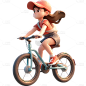夏天通用3D夏日运动人物元素素材
