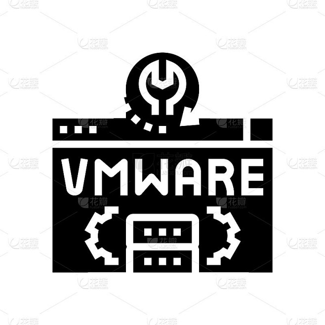 Vmware数据恢复字形图标矢量插图