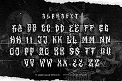 SALVOR复古暗黑恐怖重金属摇滚乐队logo海报专辑封面标题英文字体素材