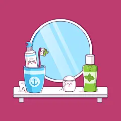 卡通洗漱用品美妆手绘海报