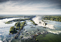 Iguaçu : The famous and impressive Iguaçu Falls shot from above