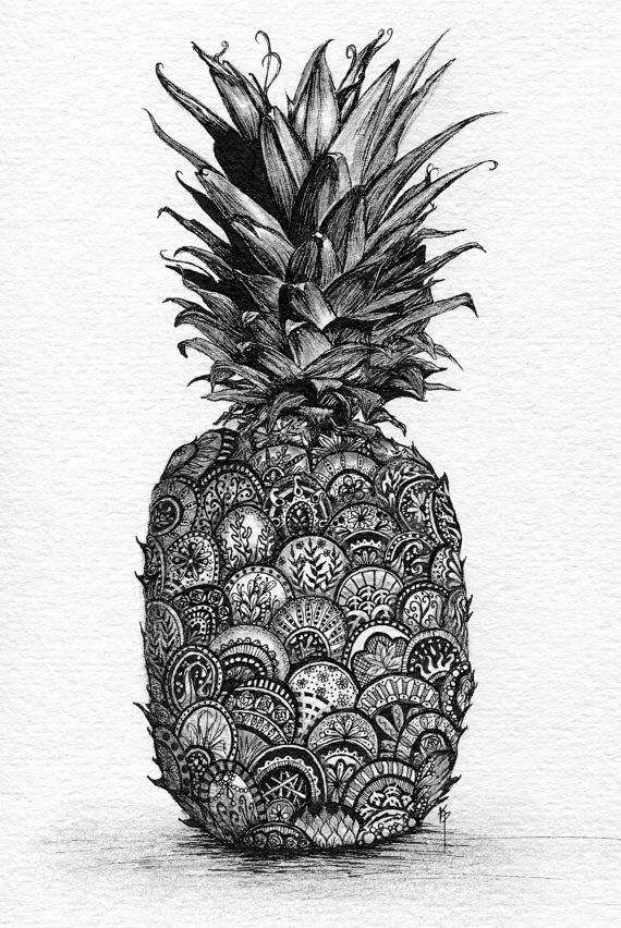 Pineapple. Print of ...