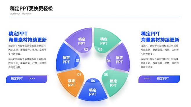 并列关系7项PPT图文页