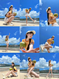 海边度假拍照20个万能pose沙滩拍出温柔氛围 - 小红书