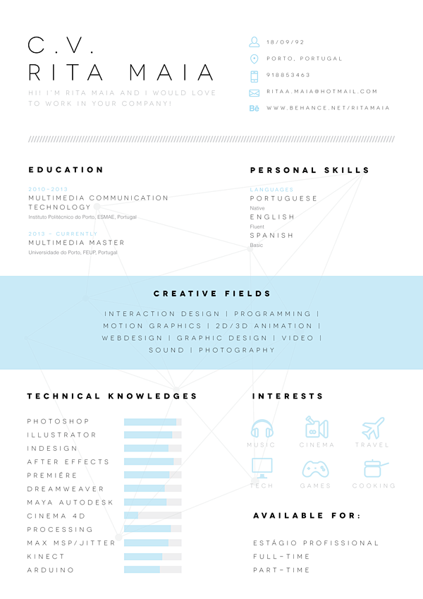 CV/Resume on Behance