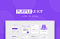 简约风 UI 套件素材包 Purple UI Kit