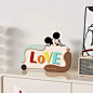 卡通米奇摆件电视柜斗柜桌面摆台创意高级感米老鼠床头柜装饰摆画-tmall.com天猫