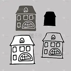 分离着色,房屋,黑白图片,可爱的,华丽的,摆拍,纺织品,春天,童话故事,复古