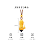 JSSE锦色 金榜题名 古法黄金六字真言莲花毛笔吊坠 男士项链礼品-tmall.com天猫