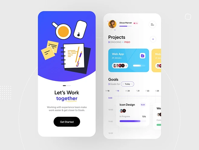 Team Management App UI app app design clean concept design golo ...