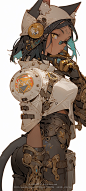 猫娘_AI绘画_Midjourney_萌妹_Anime_女角色设计_by 乌鸦机械师 (170)