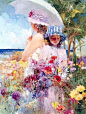 阳光午后。作者：Pino Daeni 来自画片集 - 微博