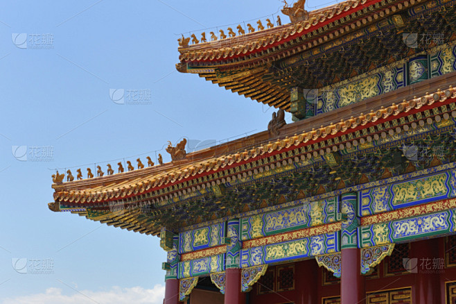 屋顶,颐和园,太和殿,屋檐,故宫,天空,水平画幅,无人,过去素材-花瓣网