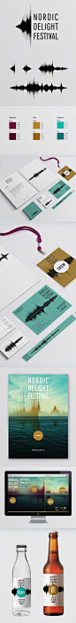 Using a sound graph on music festival media, genius! #brandingdesign                                                                                                                                                                                 More