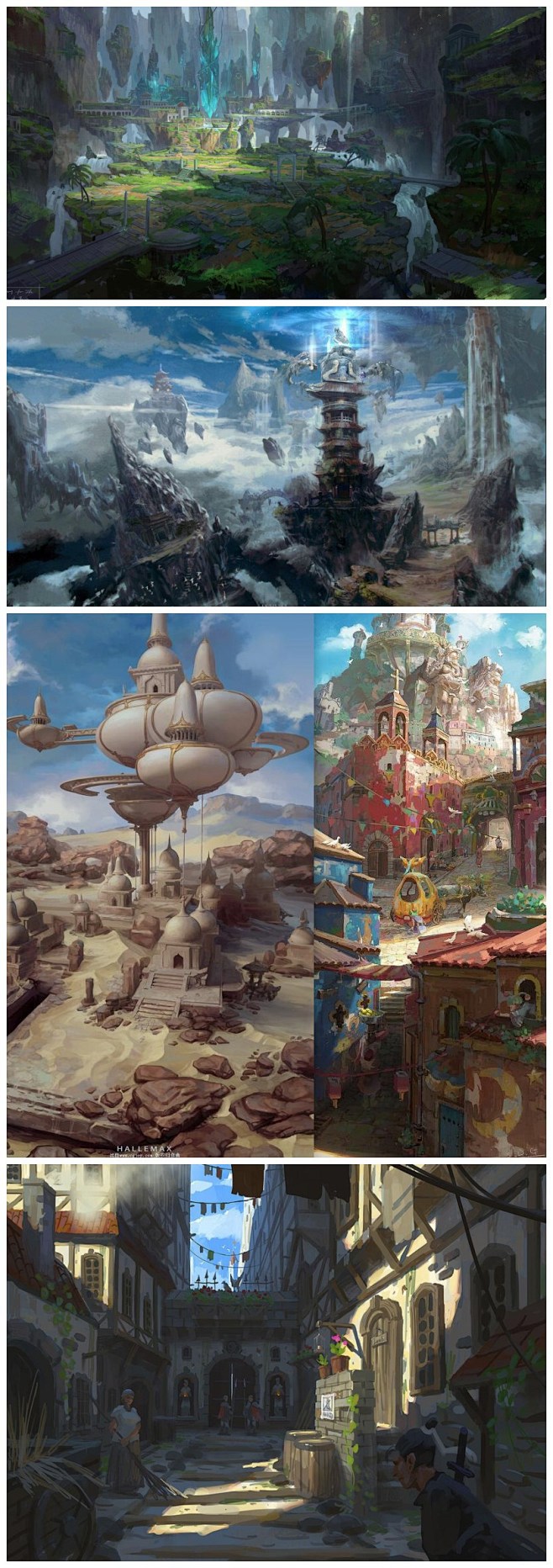 游戏美术素材/原画参考/中国风3D场景气...