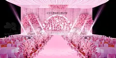 CICI婚礼设计馆-厦门磐基酒店 PS设计效果图——樱花灿漫-婚礼手绘案例-CICI婚礼设计馆作品-喜结网
