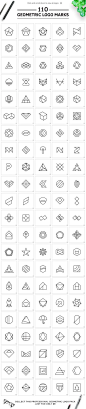 110 Geometric Logo Pack by XpertgraphicD on @creativemarket